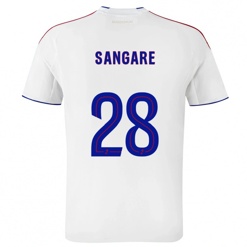 Danxen Mujer Camiseta Wassa Sangaré #28 Blanco Rojo 1ª Equipación 2025/26 La Camisa
