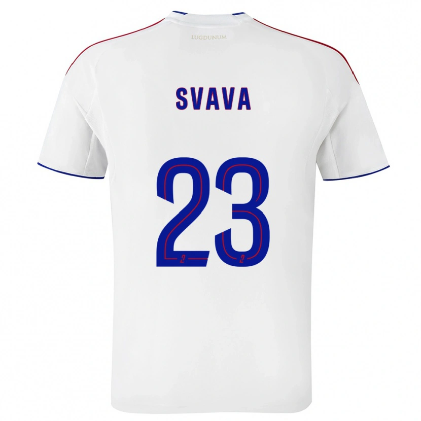 Danxen Mujer Camiseta Sofie Svava #23 Blanco Rojo 1ª Equipación 2025/26 La Camisa