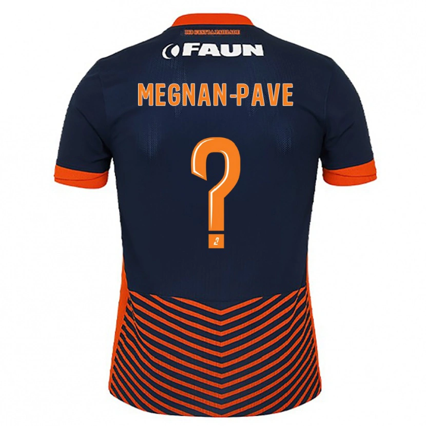 Danxen Mujer Camiseta Lacine Megnan-Pave #0 Azul Medianoche Naranja 1ª Equipación 2025/26 La Camisa