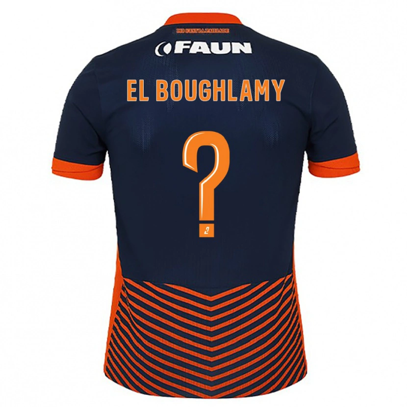 Danxen Mujer Camiseta Adam El Boughlamy #0 Azul Medianoche Naranja 1ª Equipación 2025/26 La Camisa