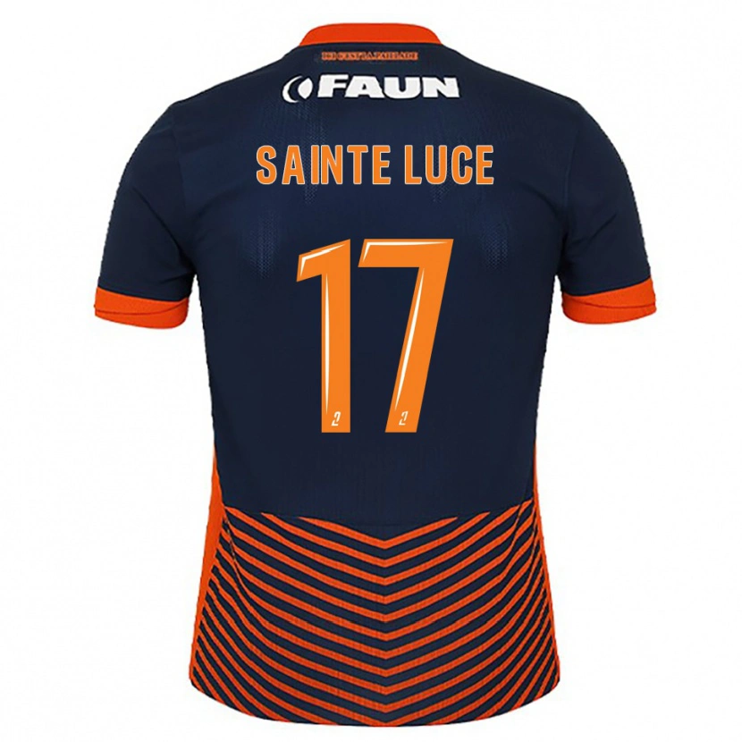 Danxen Mujer Camiseta Théo Sainte-Luce #17 Azul Medianoche Naranja 1ª Equipación 2025/26 La Camisa