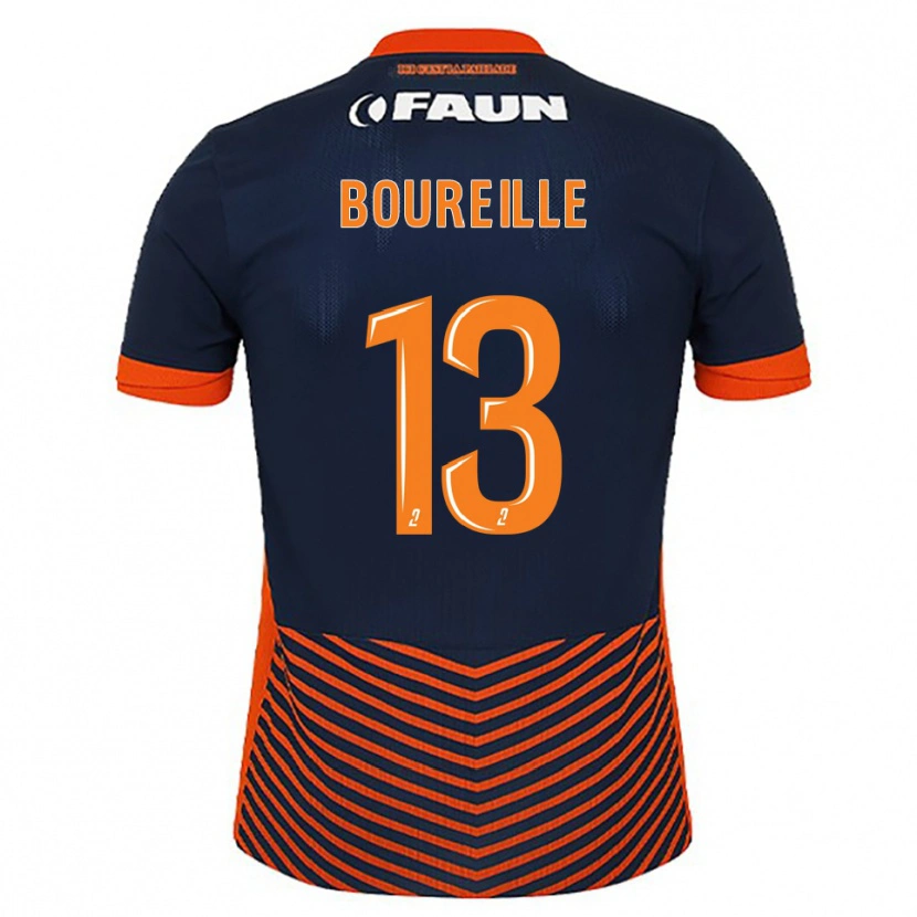 Danxen Mujer Camiseta Celeste Boureille #13 Azul Medianoche Naranja 1ª Equipación 2025/26 La Camisa