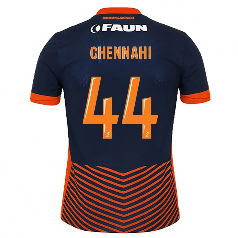 Danxen Mujer Camiseta Théo Chennahi #44 Azul Medianoche Naranja 1ª Equipación 2025/26 La Camisa