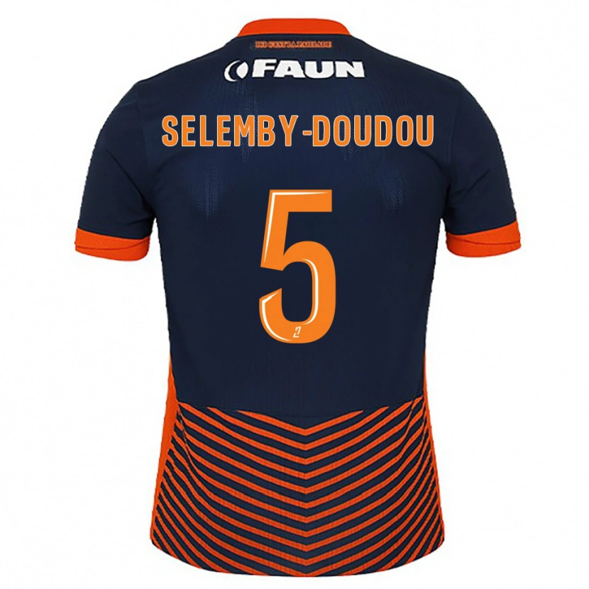 Danxen Mujer Camiseta Basile Selemby-Doudou #5 Azul Medianoche Naranja 1ª Equipación 2025/26 La Camisa