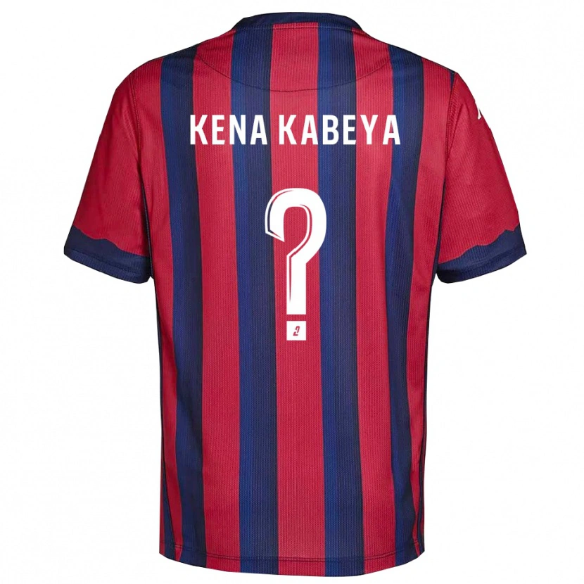 Danxen Mujer Camiseta Ethan Kena Kabeya #0 Borgoña Azul Marino 1ª Equipación 2025/26 La Camisa