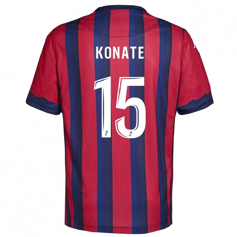 Danxen Mujer Camiseta Cheick Oumar Konaté #15 Borgoña Azul Marino 1ª Equipación 2025/26 La Camisa
