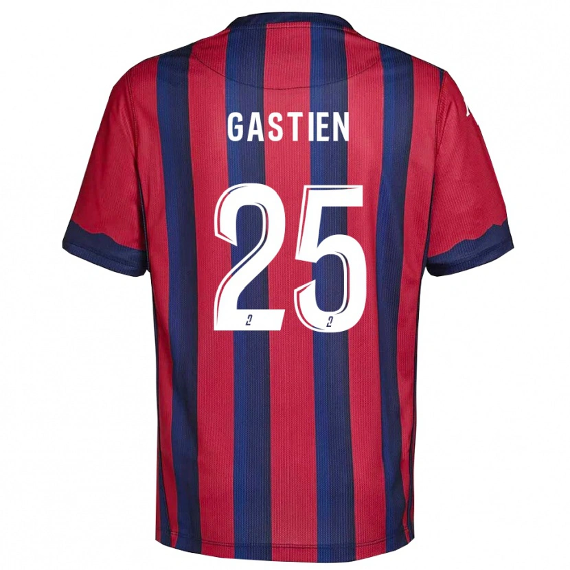 Danxen Mujer Camiseta Johan Gastien #25 Borgoña Azul Marino 1ª Equipación 2025/26 La Camisa