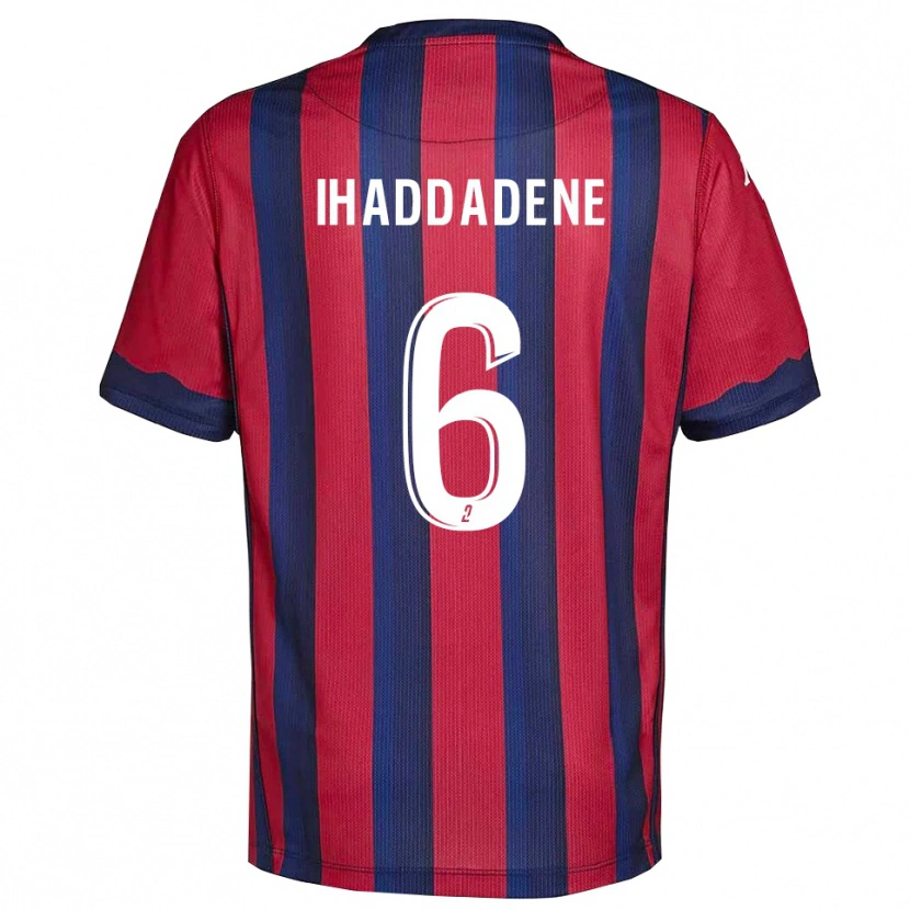 Danxen Mujer Camiseta Ilan Ihaddadene #6 Borgoña Azul Marino 1ª Equipación 2025/26 La Camisa