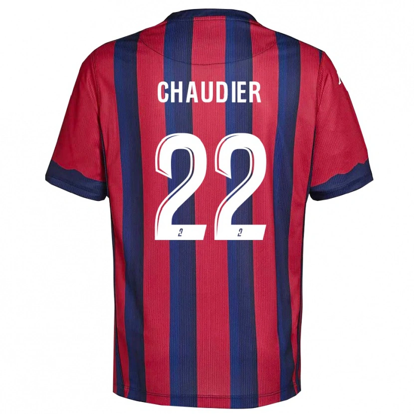 Danxen Mujer Camiseta Ophélie Chaudier #22 Borgoña Azul Marino 1ª Equipación 2025/26 La Camisa