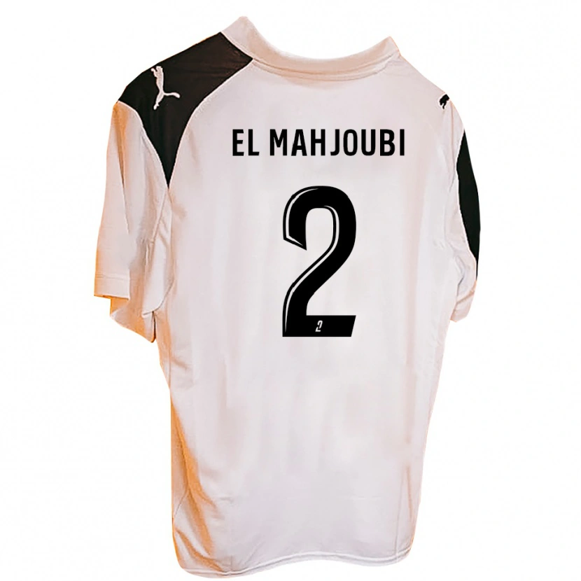 Danxen Mujer Camiseta Djibril El Mahjoubi #2 Negro Blanco 1ª Equipación 2025/26 La Camisa