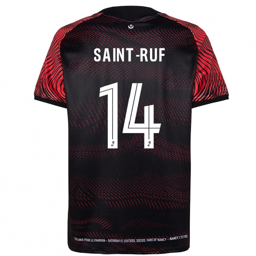 Danxen Mujer Camiseta Nicolas Saint-Ruf #14 Blanco Rojo 1ª Equipación 2025/26 La Camisa