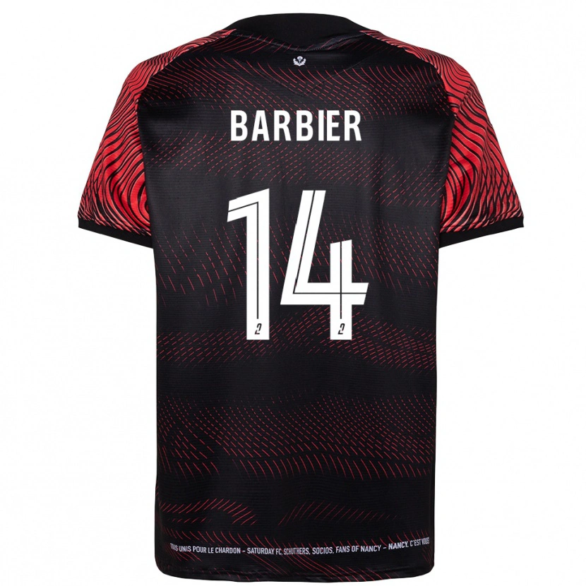 Danxen Mujer Camiseta Hugo Barbier #14 Blanco Rojo 1ª Equipación 2025/26 La Camisa