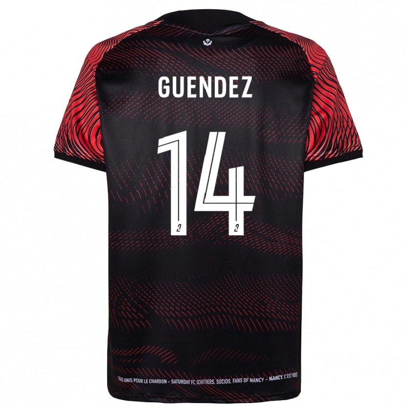 Danxen Mujer Camiseta Mattheo Guendez #14 Blanco Rojo 1ª Equipación 2025/26 La Camisa