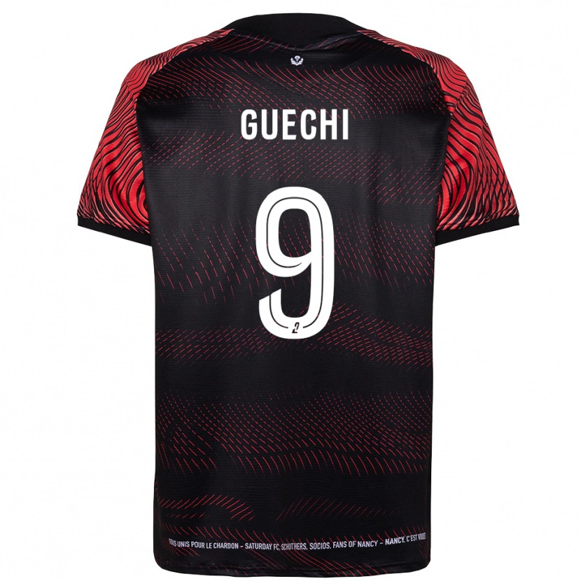 Danxen Mujer Camiseta Abderraouf Guechi #9 Blanco Rojo 1ª Equipación 2025/26 La Camisa