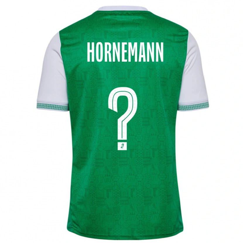 Danxen Mujer Camiseta Sofie Hornemann #0 Verde Blanco 1ª Equipación 2025/26 La Camisa