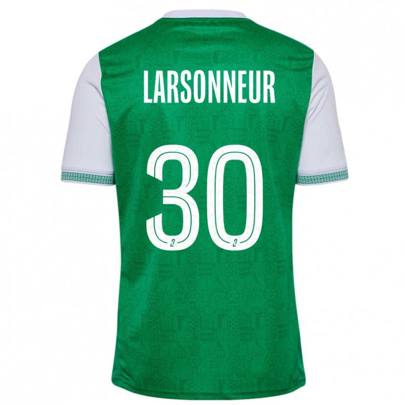 Danxen Mujer Camiseta Gautier Larsonneur #30 Verde Blanco 1ª Equipación 2025/26 La Camisa