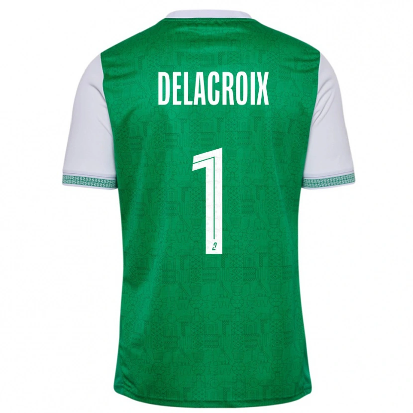 Danxen Mujer Camiseta Noa Delacroix #1 Verde Blanco 1ª Equipación 2025/26 La Camisa