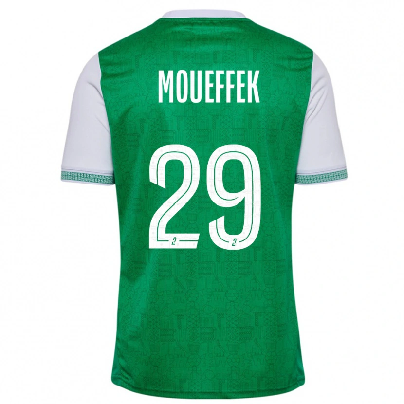 Danxen Mujer Camiseta Aïmen Moueffek #29 Verde Blanco 1ª Equipación 2025/26 La Camisa