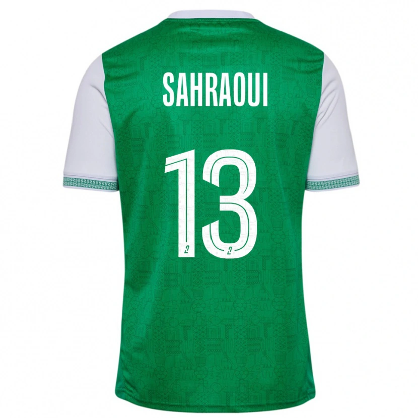 Danxen Mujer Camiseta Jebryl Sahraoui #13 Verde Blanco 1ª Equipación 2025/26 La Camisa