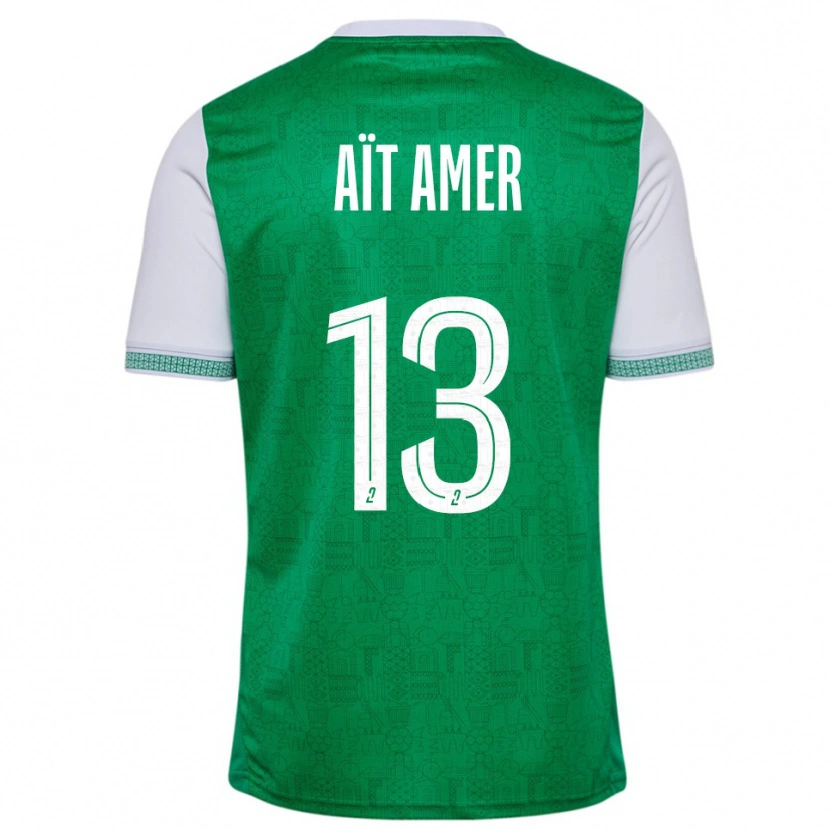 Danxen Mujer Camiseta Rayan Aït Amer #13 Verde Blanco 1ª Equipación 2025/26 La Camisa
