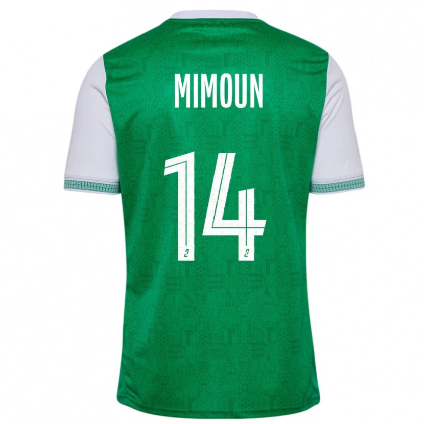 Danxen Mujer Camiseta Yanis Mimoun #14 Verde Blanco 1ª Equipación 2025/26 La Camisa