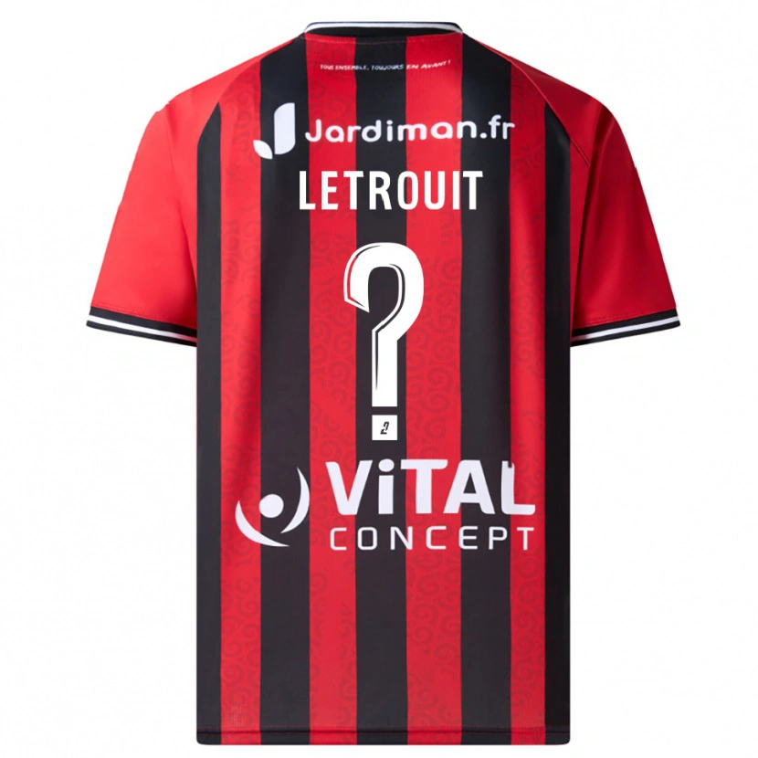 Danxen Mujer Camiseta Evan Letrouit #0 Rojo Negro 1ª Equipación 2025/26 La Camisa