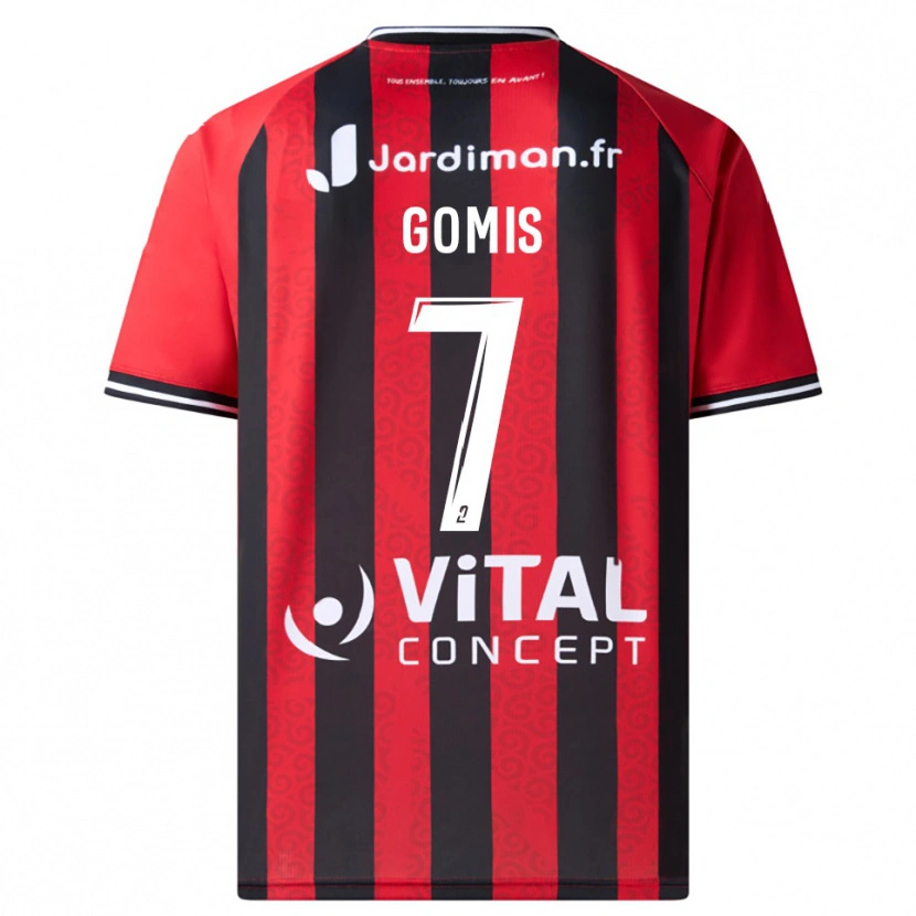 Danxen Mujer Camiseta Donatien Gomis #7 Rojo Negro 1ª Equipación 2025/26 La Camisa