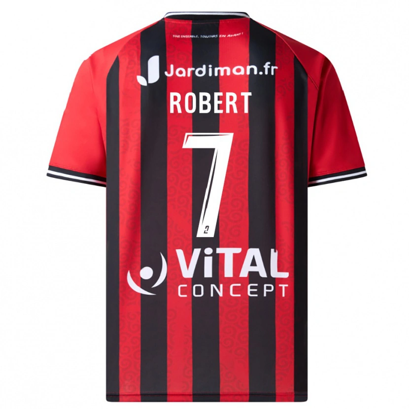 Danxen Mujer Camiseta Faustine Robert #7 Rojo Negro 1ª Equipación 2025/26 La Camisa