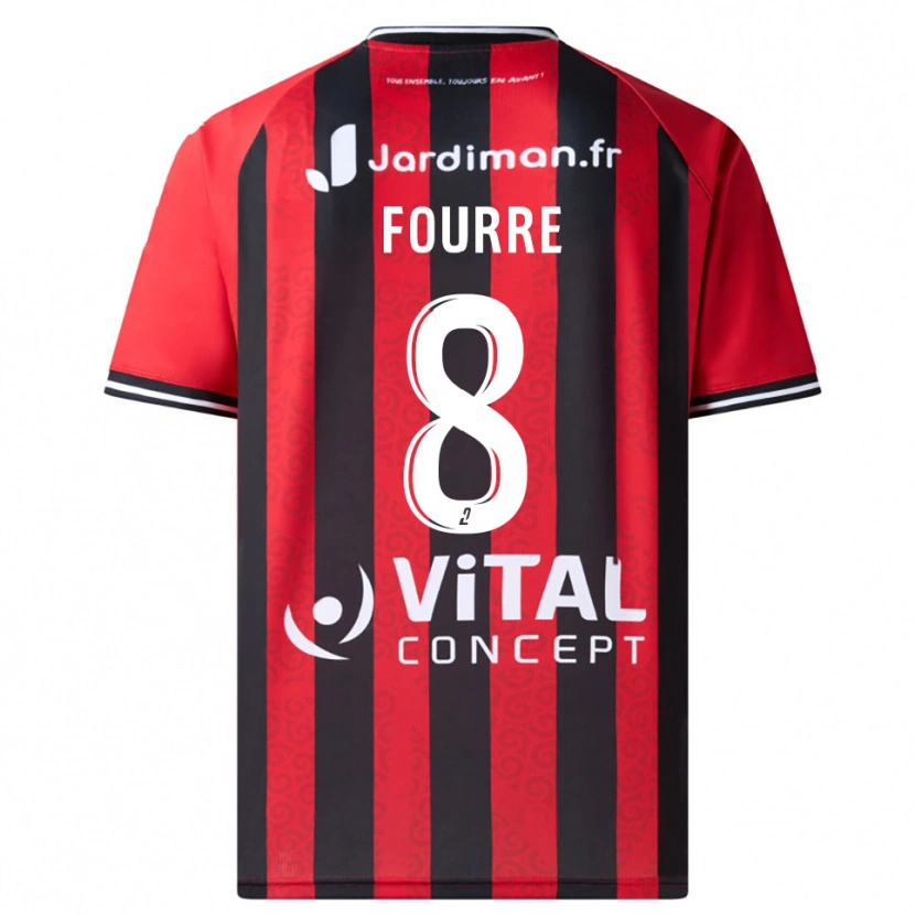 Danxen Mujer Camiseta Adelie Fourre #8 Rojo Negro 1ª Equipación 2025/26 La Camisa