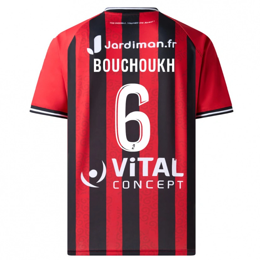 Danxen Mujer Camiseta Ahmed Bouchoukh #6 Rojo Negro 1ª Equipación 2025/26 La Camisa