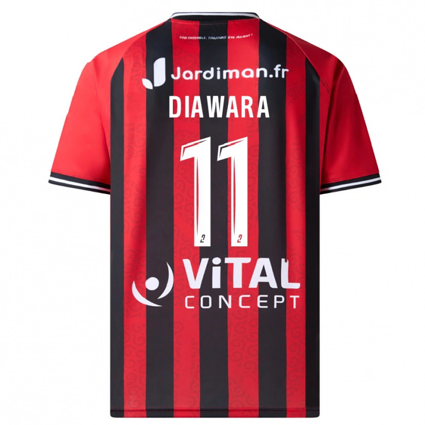 Danxen Mujer Camiseta Mamadou Diawara #11 Rojo Negro 1ª Equipación 2025/26 La Camisa