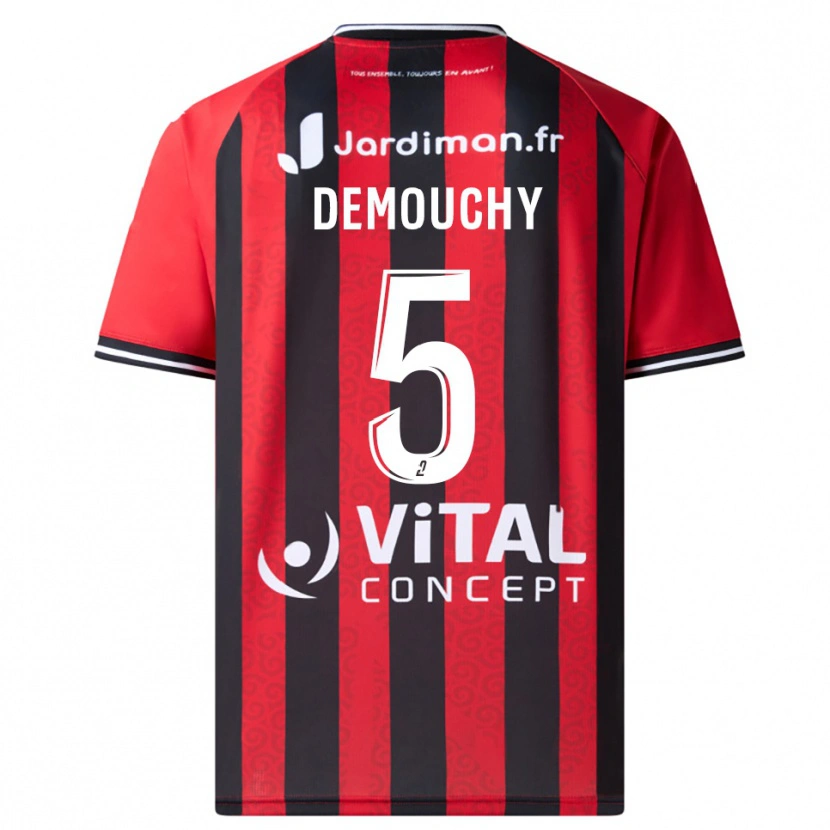 Danxen Mujer Camiseta Albin Demouchy #5 Rojo Negro 1ª Equipación 2025/26 La Camisa