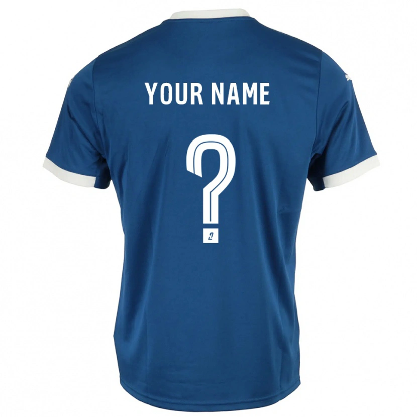 Danxen Mujer Camiseta Su Nombre #0 Azul Blanco 1ª Equipación 2025/26 La Camisa