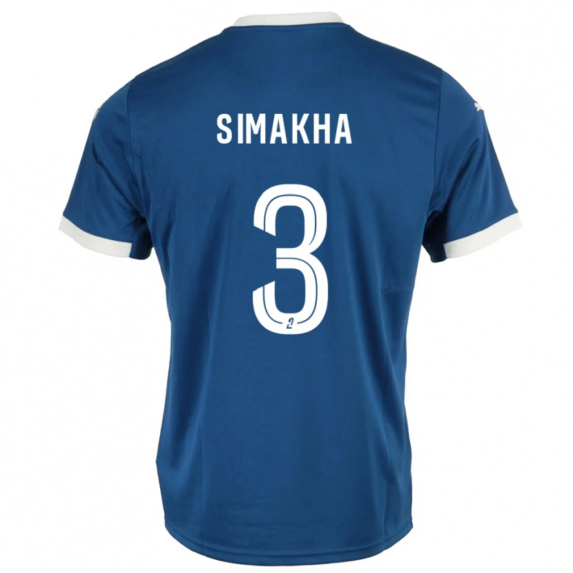 Danxen Mujer Camiseta Lassana Simakha #3 Azul Blanco 1ª Equipación 2025/26 La Camisa