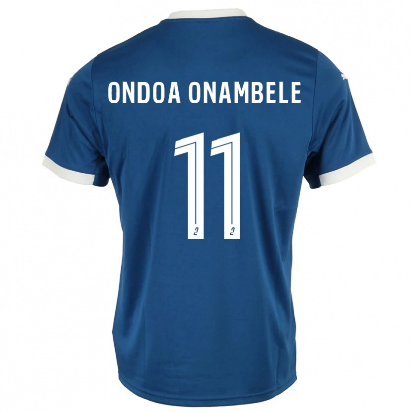 Danxen Mujer Camiseta Fred Ondoa Onambele #11 Azul Blanco 1ª Equipación 2025/26 La Camisa