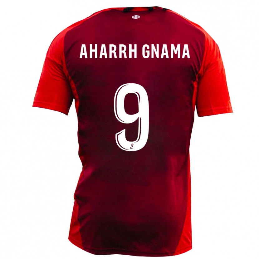 Danxen Mujer Camiseta Adji Joel Aharrh Gnama #9 Rojo Borgoña 1ª Equipación 2025/26 La Camisa