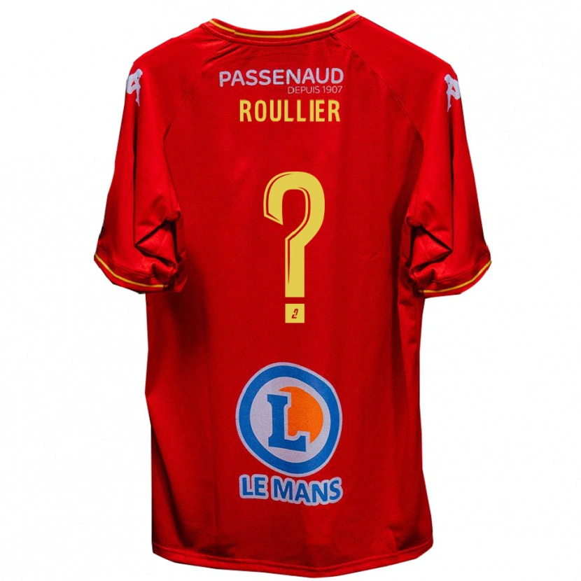 Danxen Mujer Camiseta Alec Roullier #0 Rojo Amarillo 1ª Equipación 2025/26 La Camisa