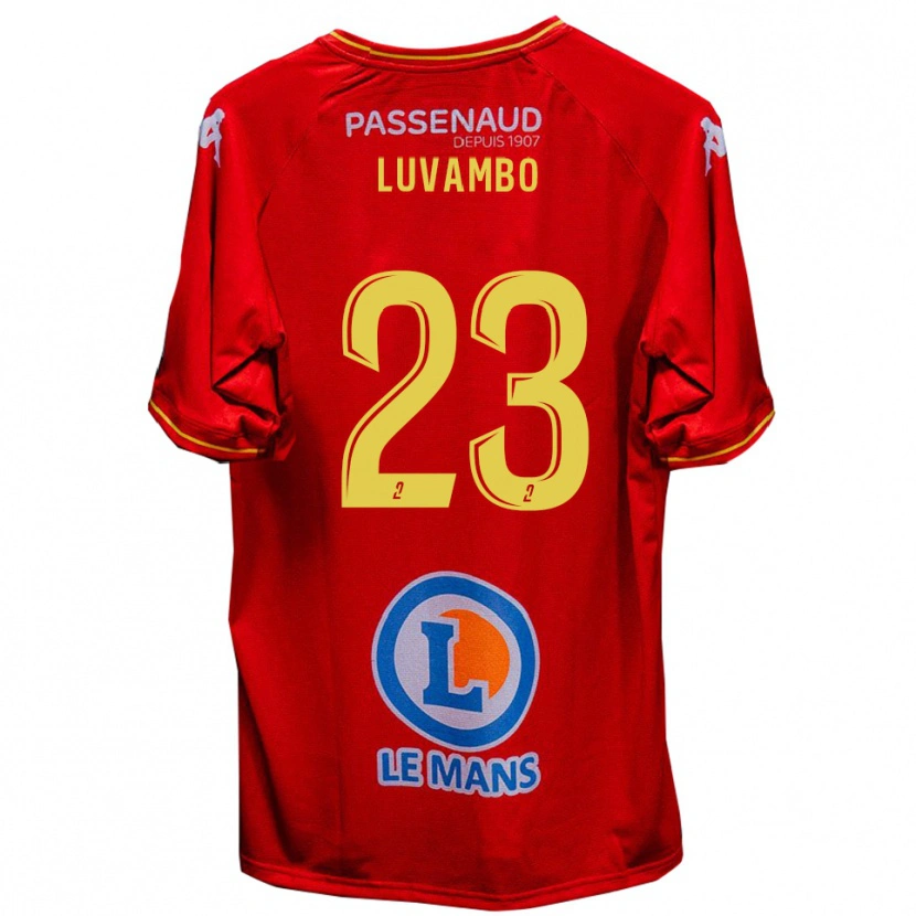 Danxen Mujer Camiseta Taylor Luvambo #23 Rojo Amarillo 1ª Equipación 2025/26 La Camisa
