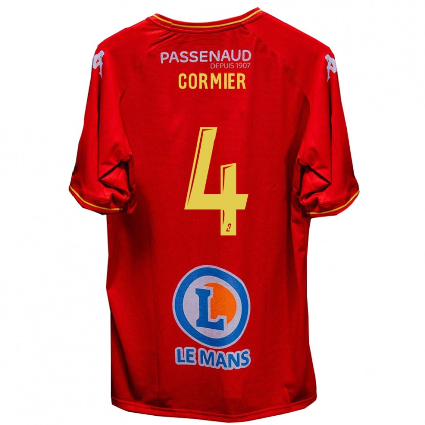 Danxen Mujer Camiseta Leny Cormier #4 Rojo Amarillo 1ª Equipación 2025/26 La Camisa