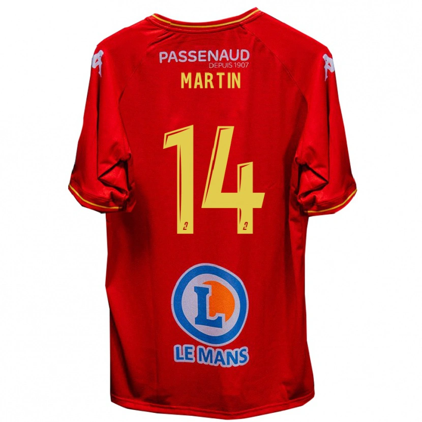 Danxen Mujer Camiseta Lucas Martin #14 Rojo Amarillo 1ª Equipación 2025/26 La Camisa