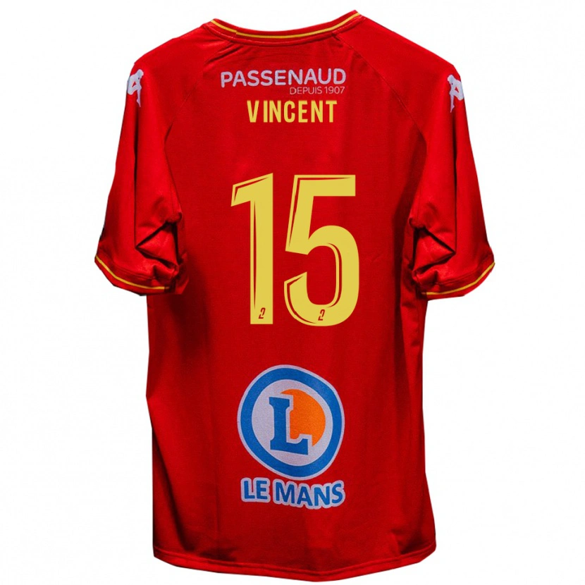 Danxen Mujer Camiseta Noah Vincent #15 Rojo Amarillo 1ª Equipación 2025/26 La Camisa