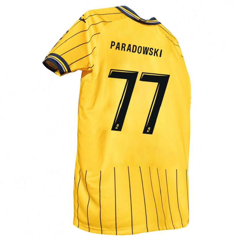 Danxen Mujer Camiseta Tao Paradowski #77 Amarillo Azul Marino 1ª Equipación 2025/26 La Camisa