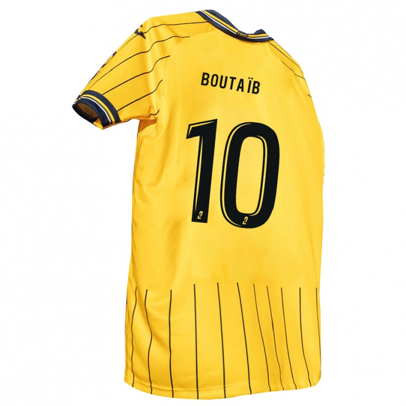 Danxen Mujer Camiseta Khalid Boutaïb #10 Amarillo Azul Marino 1ª Equipación 2025/26 La Camisa