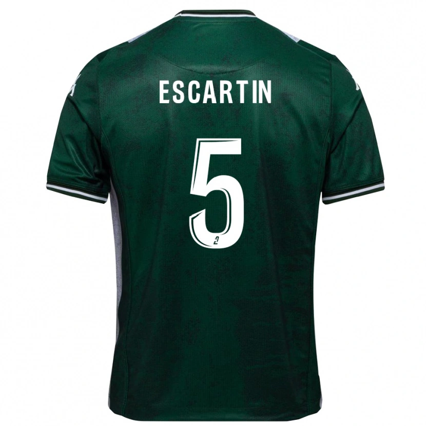 Danxen Mujer Camiseta Josué Escartin #5 Verde Blanco 1ª Equipación 2025/26 La Camisa