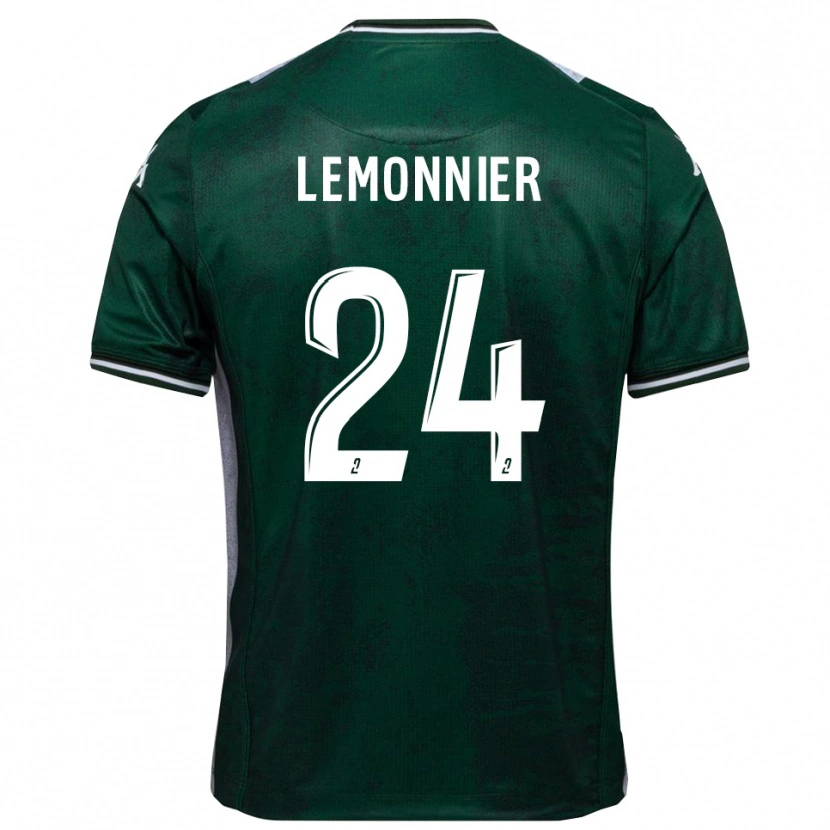 Danxen Mujer Camiseta Pierre Lemonnier #24 Verde Blanco 1ª Equipación 2025/26 La Camisa