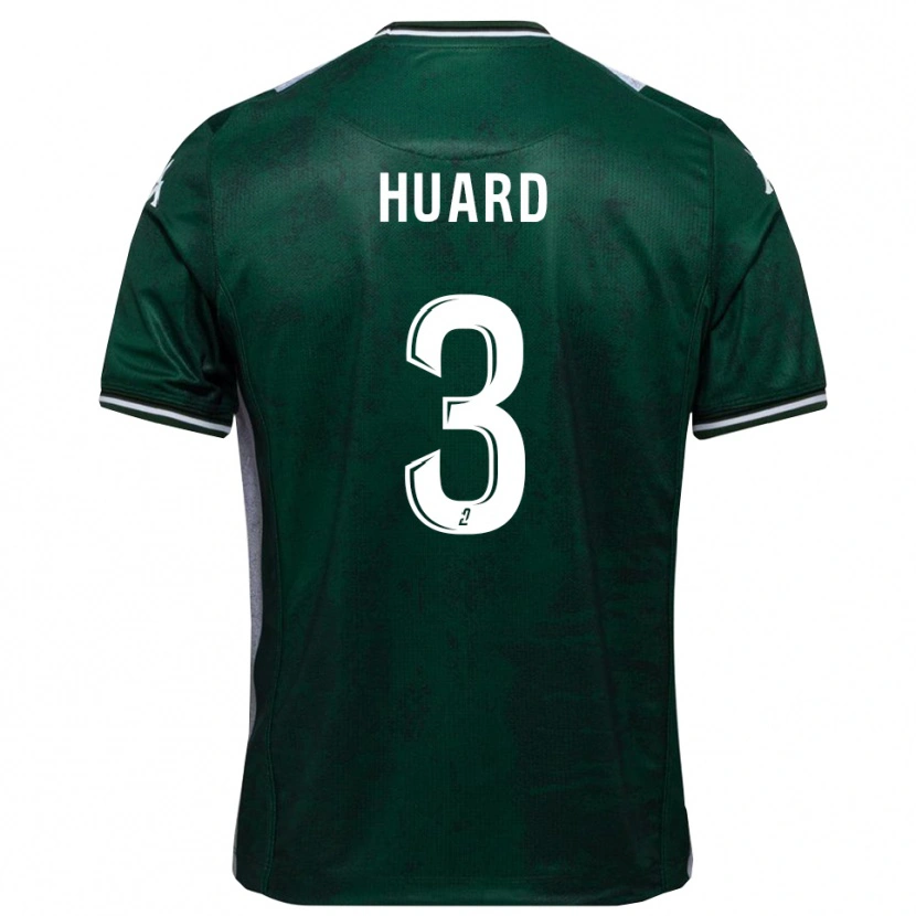Danxen Mujer Camiseta Matthieu Huard #3 Verde Blanco 1ª Equipación 2025/26 La Camisa