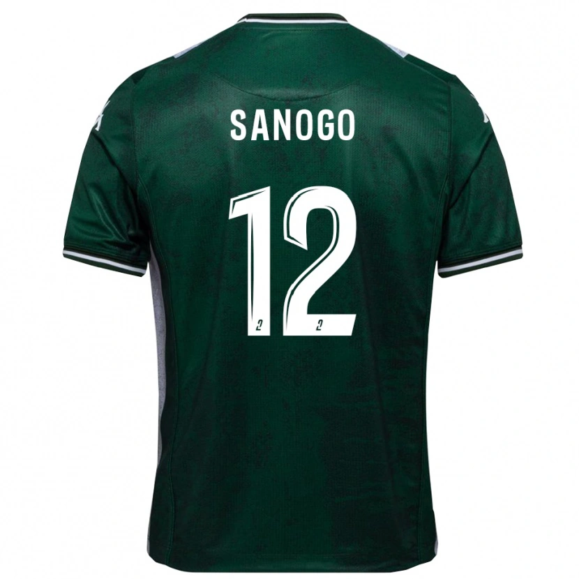 Danxen Mujer Camiseta Aboudramane Sanogo #12 Verde Blanco 1ª Equipación 2025/26 La Camisa