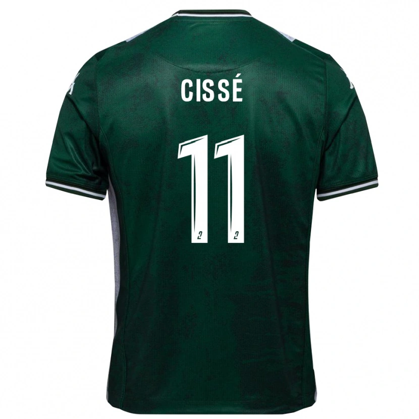 Danxen Mujer Camiseta Kemo Cissé #11 Verde Blanco 1ª Equipación 2025/26 La Camisa