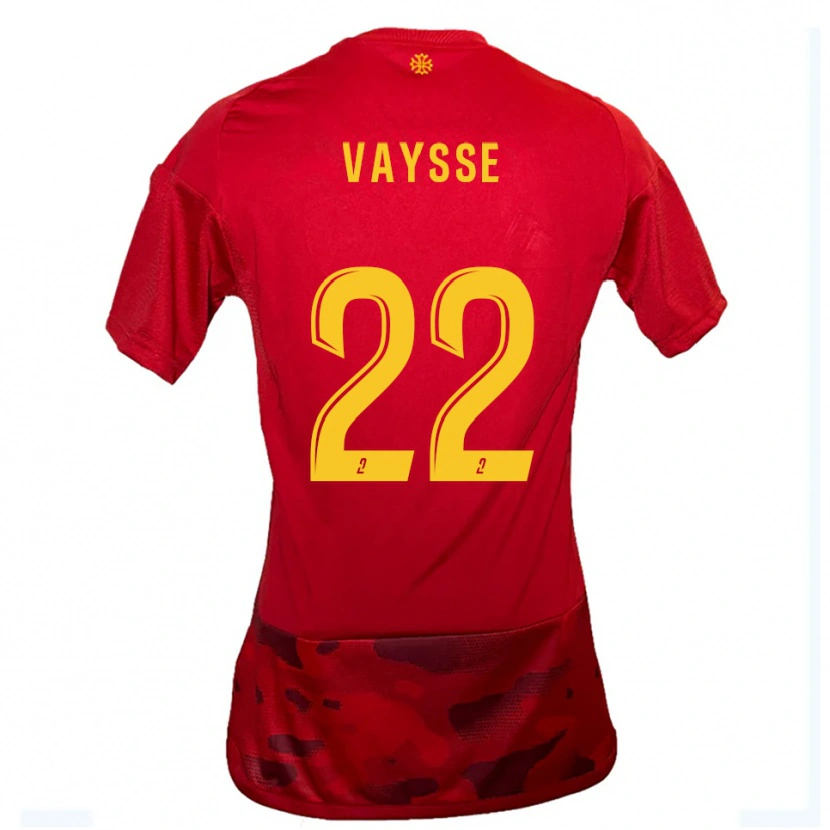 Danxen Mujer Camiseta Sophie Vaysse #22 Rojo Amarillo 1ª Equipación 2025/26 La Camisa