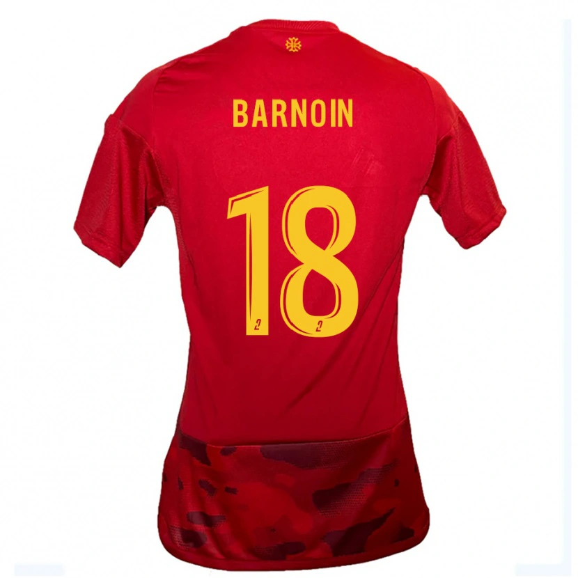 Danxen Mujer Camiseta Ninon Barnoin #18 Rojo Amarillo 1ª Equipación 2025/26 La Camisa
